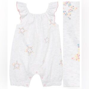 Splendid Dotted Star Baby Romper Ruffles Girl Size 6-9M
